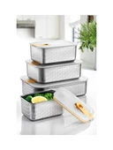 Perfect Seal Paslanmaz Çelik Saklama Kabı 4 Lü Set thumbnail 1