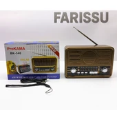 BK-340 Solar Şarjlı Retro Görünümlü AM/FM/SW 3 Bant Dünya Radyosu ve MP3 Çalar - Kahve/Bronz - 8