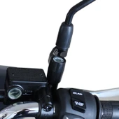 GP Kompozit 2014-2025 Honda PCX 125 / 150 Uyumlu Ayna Genişletme Siyah - 3