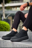 Pabucmarketi Bağcıklı Erkek Spor Bot SİYAH (SİYAH TABAN) thumbnail 7