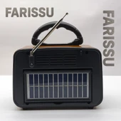 BK-330 Retro Güneş Enerjili (Solar) Radyo, Taşınabilir MP3 Oynatıcı, FM/AM/SW Radyo ve Fener - 7