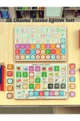 "Okuma Yazma Öğreniyorum Seti" Ahşap Oyuncak Türkçe İngilizce Harfler İlk Okuma Seti Harf Puzzle thumbnail 1