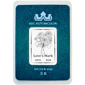 Zarafeti ve Güzelliği Yansıtan Çiçek Temalı Hediyeye Özel 5 Gram 999 Ayar Gümüş Külçesi-687 thumbnail 1