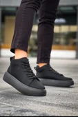 Pabucmarketi Bağcıklı Erkek Spor Bot SİYAH (SİYAH TABAN) thumbnail 3
