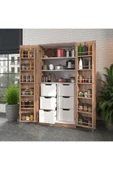 ZEYTUNHOME 165 Derece Açılabilir 2 Kapaklı, 6 Çekmeceli, Kavanoz Raflı Kiler ve Erzak Mutfak Dolabı - 2