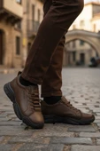 Bulldozer Kahve Hakiki Deri Dar Kalıp Erkek Casual Ayakkabı thumbnail 3