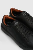 Lufian Siyah Hakiki Deri Bağcıklı Erkek Sneaker thumbnail 4