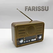 BK-340 Solar Şarjlı Retro Görünümlü AM/FM/SW 3 Bant Dünya Radyosu ve MP3 Çalar - Kahve/Bronz - 6