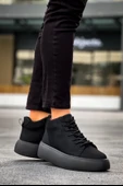 Pabucmarketi Bağcıklı Erkek Spor Bot SİYAH (SİYAH TABAN) thumbnail 4