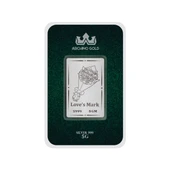 Hediyeye Özel 5 Gram Aşk ve Çiçek Motifleri ile Büyüleyici Tasarıma Sahip 999 Ayar Gümüş Külçesi-688 - 1