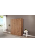 ZEYTUNHOME Moderno XL 4 Kapaklı 2 Çekmeceli Gardırop – Geniş Aileler İçin Şık Çözüm - 2