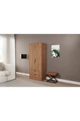 ZEYTUNHOME Moderno Mini 2 Kapaklı 2 Çekmeceli Gardırop – Kompakt Tasarım, Modern Görünüm - 2