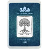 999 Ayar Gümüş Tasarımlı Görkemli Ağaç Temalı Hediyeye Özel 10 Gram Gümüş Külçesi-693 thumbnail 1