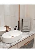 AJU Havluluk Tezgah Üzeri Kağıt El Havluluğu Ev Banyo Düzenleyici Paslanmaz Metal Montaj Gerektirmez - 4