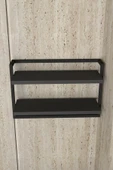 AJU Havluluk 2Katlı Kitaplık Aksesuar Rafı Ev Banyo Mutfak Düzenleyici Duvara Kolay Monte Çok Amaçlı Raf - 5