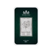 Hediyeye Özel 10 Gram Sevgililer Gününe Özel Çiçek Motifli Romantik Tasarım 999 Ayar Gümüş Külçesi-687 - 2