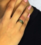 Doğal Taş Yeşil Akik Doğal Taşlı Antik Model Kadın Ayarlanabillir Yüzük euy79ya thumbnail 2