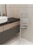 AJU Havluluk Kağıt Havlu Askısı Beyaz Metal Malzeme Kurulum Gerektirmez Devrilmez Banyo Dekorasyonu - 1