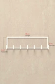 AJU Duvar Askısı Portmanto Elbise Havlu Askılığı Ev Banyo Mutfak Düzenleyici Modern 7 Kol Metal Askılık - 6