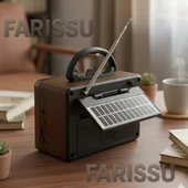 BK-7050BTS Nostaljik Solar Radyo | AM/FM/SW 3 Bant | Bluetooth, USB/TF Müzik Destekli | El Fenerli - 4