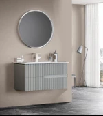 Orka Moonlight 70 cm Mat Gri Banyo Dolabı Takımı thumbnail 1