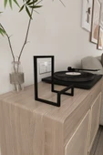 AJU Plak Standı LP Plak Tutucu Plaklık Plak Rafı Metal Modern Dekoratif Plak Kitap Fotoğraf Tutucu - 5