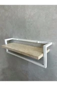 AJU Havluluk Banyo Rafı Sabunluk Şal Askılığı Havlu Askısı Banyo Mutfak Düzenleyici Modern Şık Raf - 7