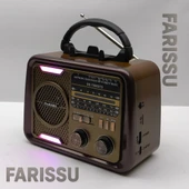 BK-7080BTS Nostaljik Görünümlü, Solar Şarjlı, USB/TF Kart/Bluetooth Müzik Çalar ve Fener - 6