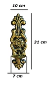 AJU Mumluk Duvar Şamdanı Aplik Ev Bahçe Balkon Ofis Dekorasyonu Özel Tasarım Hediye 31x10cm Eskitme Gold - 3