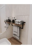 AJU Havluluk Banyo Rafı Sabunluk Şal Askılığı Havlu Askısı Banyo Mutfak Düzenleyici Çok Amaçlı Raf - 2