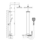 PIANO Tepe Duş Sistemi Termostatik Metalik Gri DS.PN710GR - 6