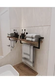AJU Havluluk Banyo Rafı Sabunluk Şal Askılığı Havlu Askısı Banyo Mutfak Düzenleyici Çok Amaçlı Raf - 3