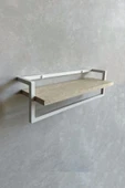 AJU Havluluk Banyo Rafı Sabunluk Şal Askılığı Havlu Askısı Banyo Mutfak Düzenleyici Modern Şık Raf - 6