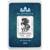 Hediyeye Özel 10 Gram 999 Ayar Gümüşten Tasarlanmış Asil At Temalı Gümüş Külçesi-700 thumbnail 1