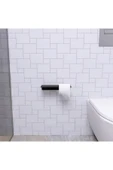 AJU Tuvalet Kağıtlığı, Modern Metal Rulo Tuvalet Kağıdı Tutucu, Banyo Aksesuarları, Rafı, Düzenleyici - 3