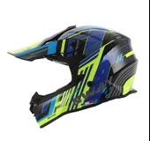 SWAY - FS-617 METEOR CROSS KASK - SARI MAVİ SİYAH - XLARGE BEDEN - 1