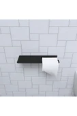 AJU Tuvalet Kağıtlığı, Modern Metal Rulo Tuvalet Kağıdı Tutucu, Banyo Aksesuarları, Rafı, Düzenleyici - 2