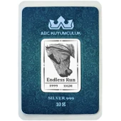 999 Ayar Gümüş ile Üretilmiş Zarif At Temalı Hediyeye Özel 10 Gram Gümüş Külçesi-701 thumbnail 1