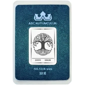 Hayatın Gücünü ve Umudunu Yansıtan Hayat Ağacı Temalı Hediyelik 10 Gram 999 Ayar Gümüş Külçesi-692 thumbnail 1