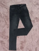 10-17 yaş dar paça jeans pantolon erkek çocuk füme - 1