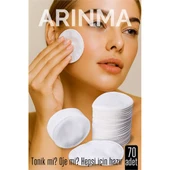 70'li Kozmetik Disk Pamuk Premium Makyaj Temizleme Pamuğu  Tonik ve Oje İçin Çift Taraflı Diskler - 1