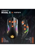 (OUTLET) SteelSeries Rival 5 Gaming Mouse 18,000 Cpı Truemove Air Optik Sensör, 9 Programlanabilir Düğme thumbnail 5