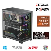 ETERNAL POWER RYZEN 7 5700X 32G DDR4 1TB M.2 RX7800XT A520 T650W thumbnail 1