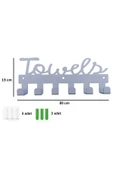 AJU Havlu Askısı Kancalı Duvara Monte Paslanmaz Su Geçirmez Havlu Bornoz Giysi Askısı Şık Tasarım Beyaz - 4