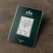 Hediyeye Özel 10 Gram Sevgililer Gününe Özel Çiçek Motifli Romantik Tasarım 999 Ayar Gümüş Külçesi-687 - 1