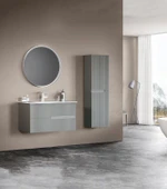 Orka Moonlight 70 cm Mat Gri Banyo Dolabı ve Boy Dolabı Takımı thumbnail 1