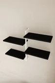 AJU 4 Katlı Duvar Rafı Metal Çerçeveli Dekoratif Kitaplık ve Raf Ünitesi Modern ve Minimalist Tasarım - 7