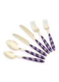 The Mia Joy Çatal Kaşık Bıçak Takımı Mor Gold 36 Parça thumbnail 1