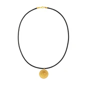 AgaKulche 22 Ayar Tam Altın Siyah İpli Kolye thumbnail 3