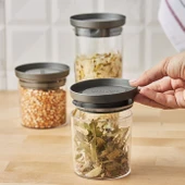 Arya 3'lü Küçük Saklama Kabı Gri - 2